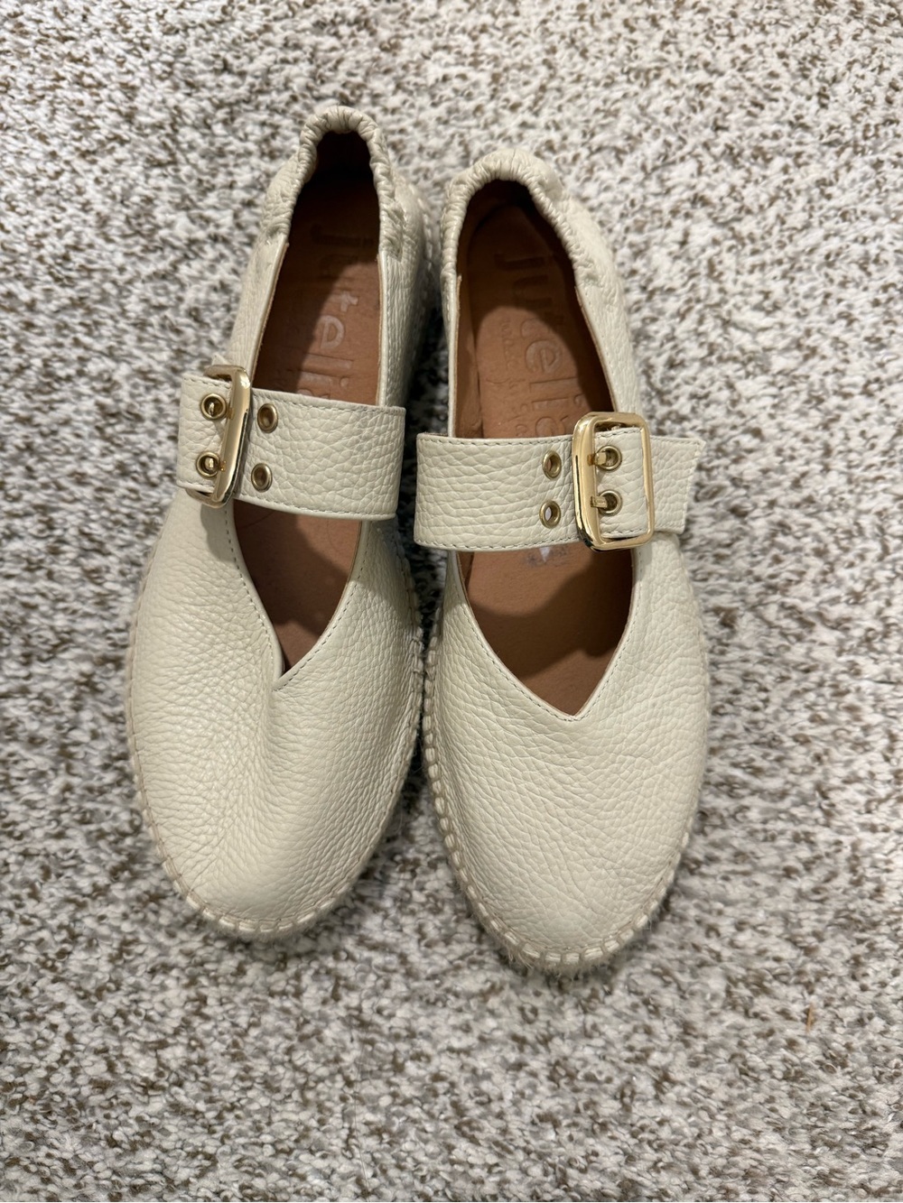 Jutelia Mary Jane espadrille flats sz 39
